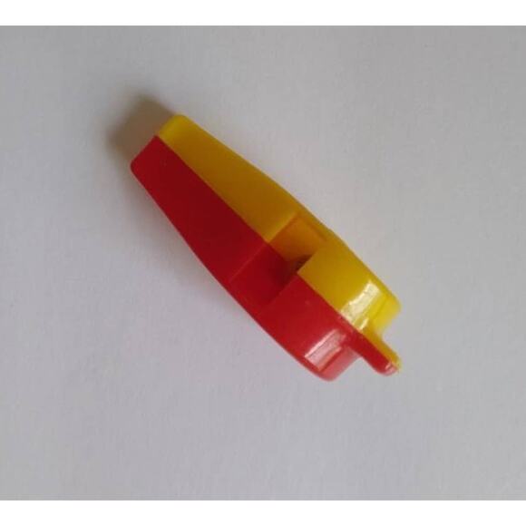 Mr Peanut Whistle Vintage 1950s Hard Plastic Embossed Planters Red & Yellow - Picture 1 of 4